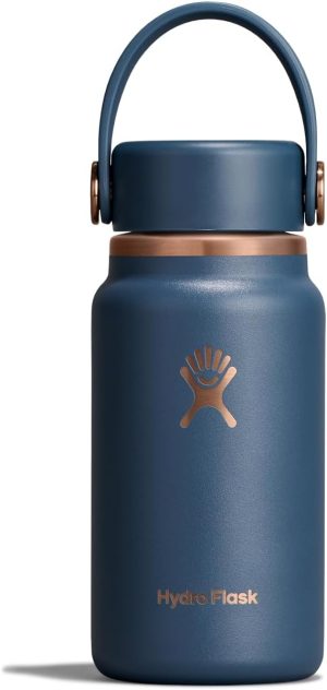 Hydro Flask Micro Bottle - Insulated Mini Leak Proof Flask for Purse or Pocket in 6.7 Oz Harbor Blue